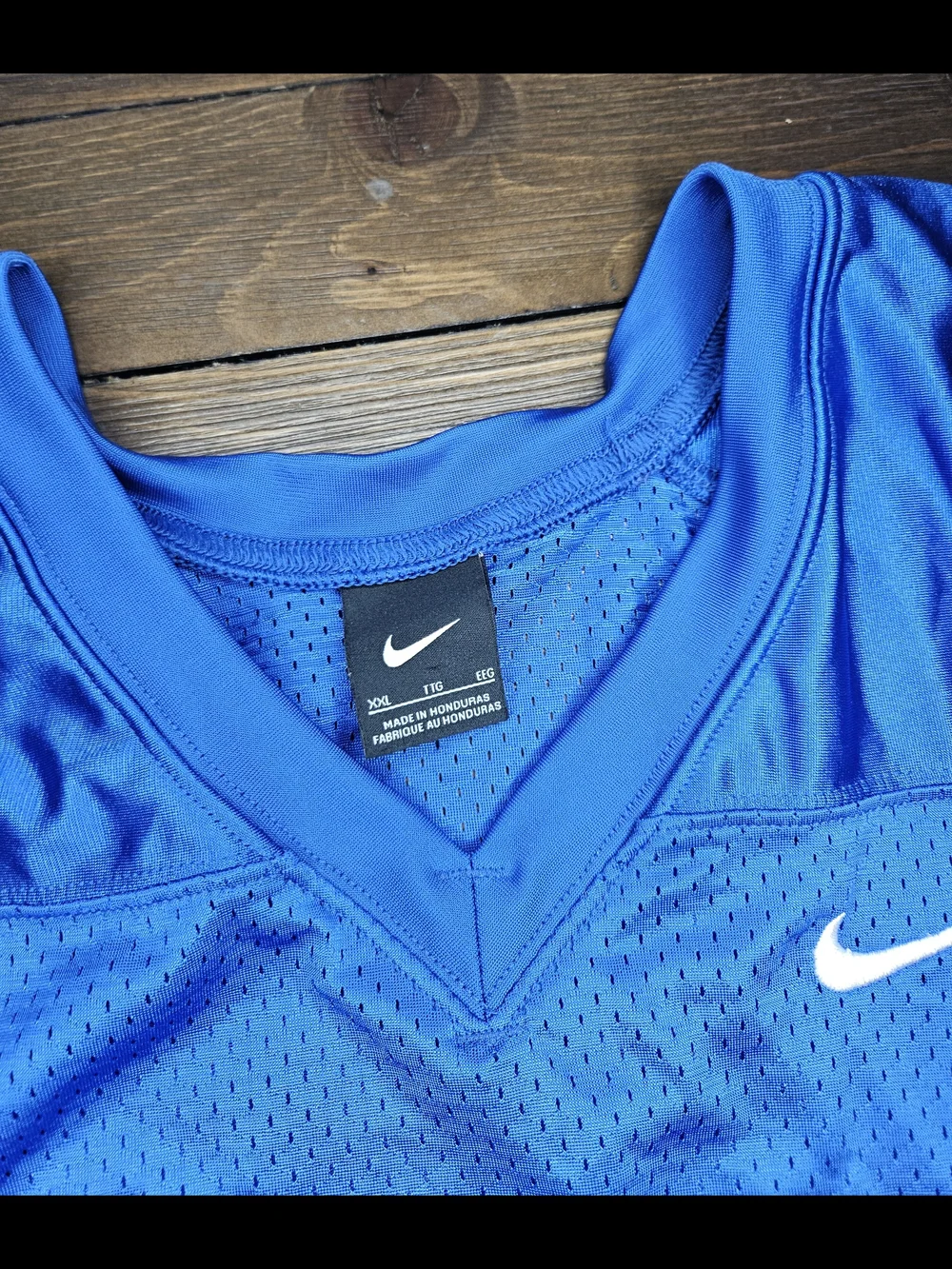 Nike Blue Athletic Mesh Jersey - 2XL